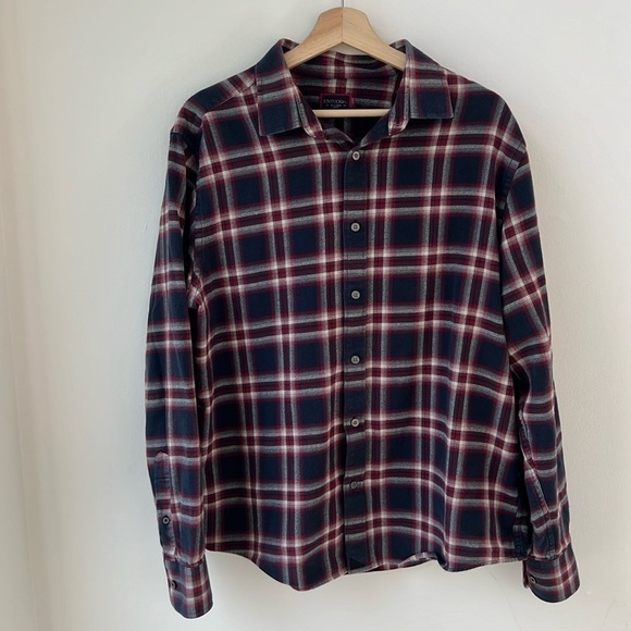 Untuckit Men’s Rondel Premium Cotton Flannel Button Down Shirt - Size XL - Picture 1 of 9